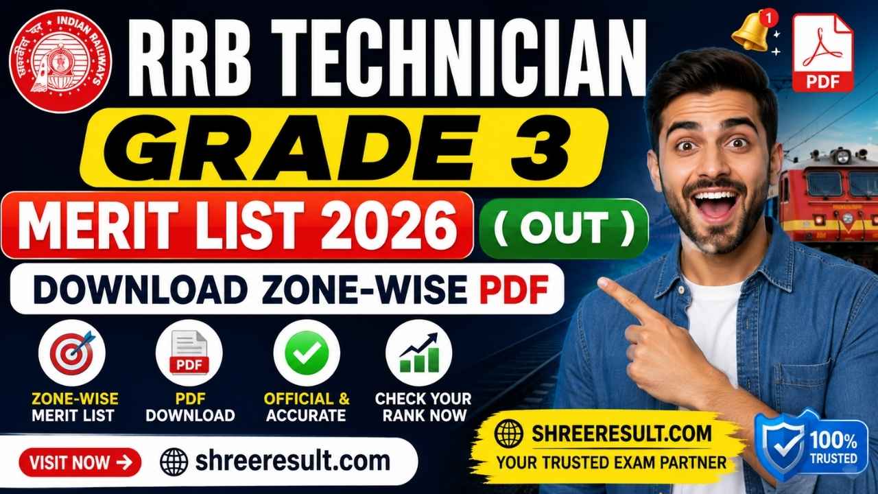 RRB Technician Grade 3 Merit List 2026 (Out) – Download Zone‑Wise PDF