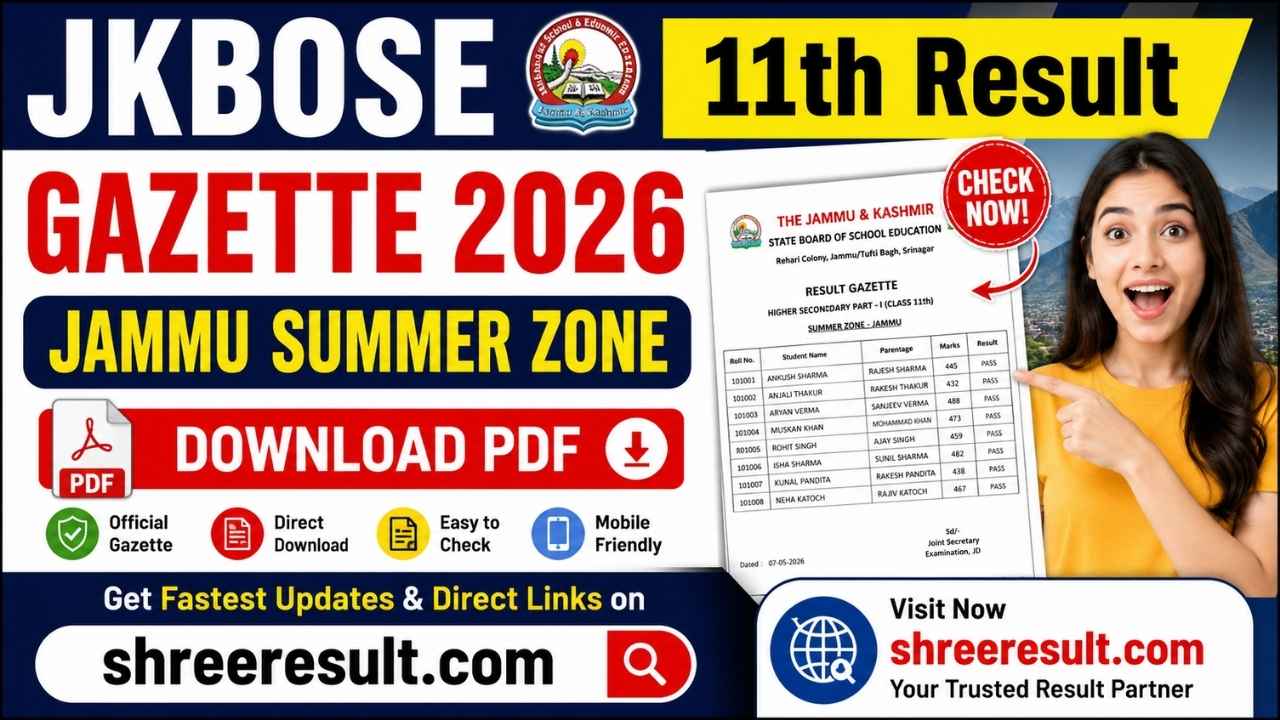 JKBOSE 11th Result Gazette 2026 – Download PDF for Jammu Summer Zone