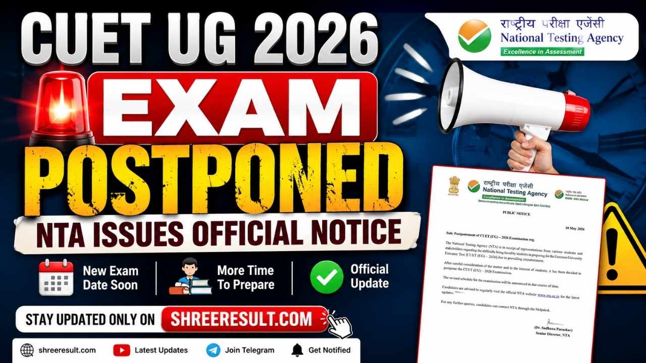 CUET UG 2026 Exam Postponed – NTA Issues Official Notice