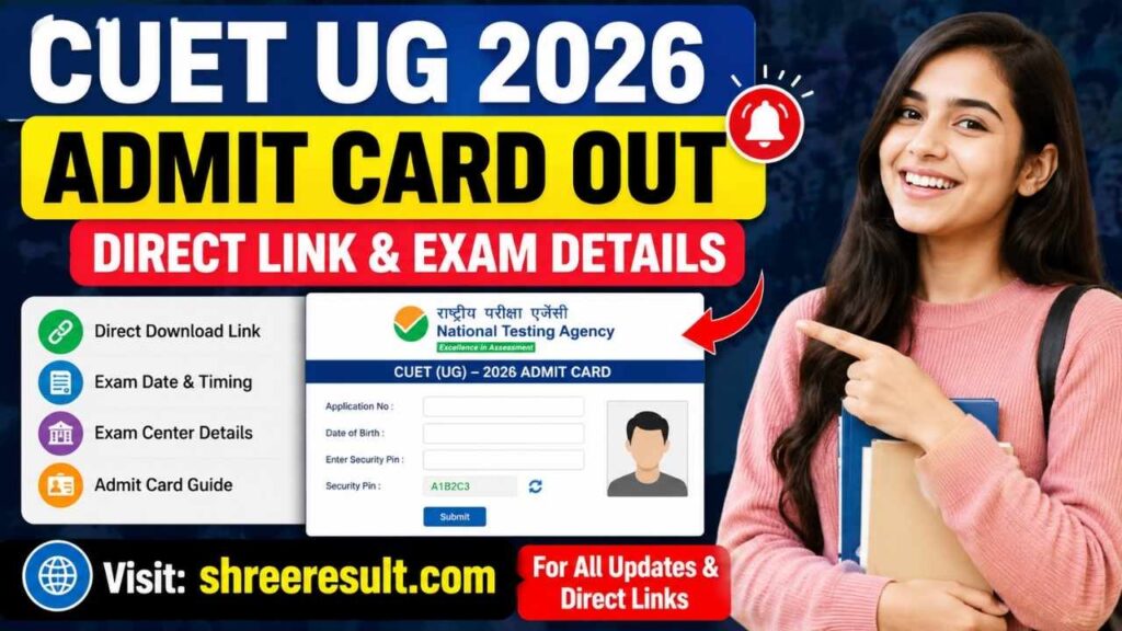 CUET UG 2026 Admit Card Out – Direct Link & Exam Details