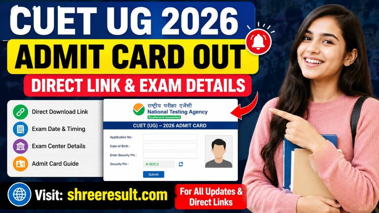 CUET UG 2026 Admit Card Out – Direct Link & Exam Details