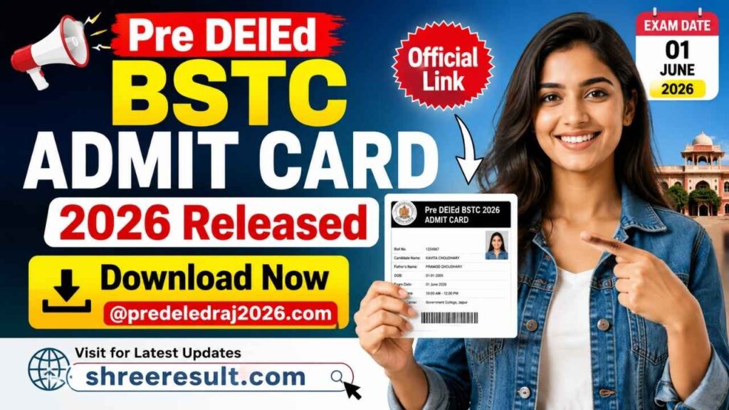 Pre DElEd BSTC Admit Card 2026 Released – Download @predeledraj2026.com