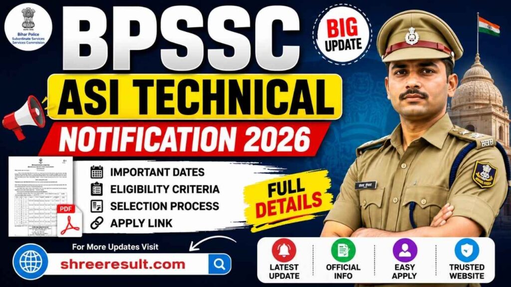 BPSSC ASI Technical Notification 2026 – Full Details, Dates & Apply Link
