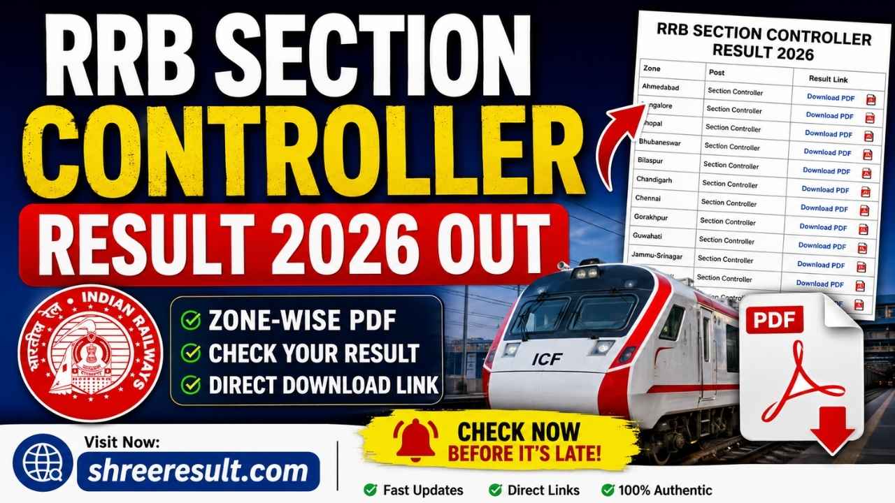 RRB Section Controller Result 2026 Out – Zone‑wise PDF Download