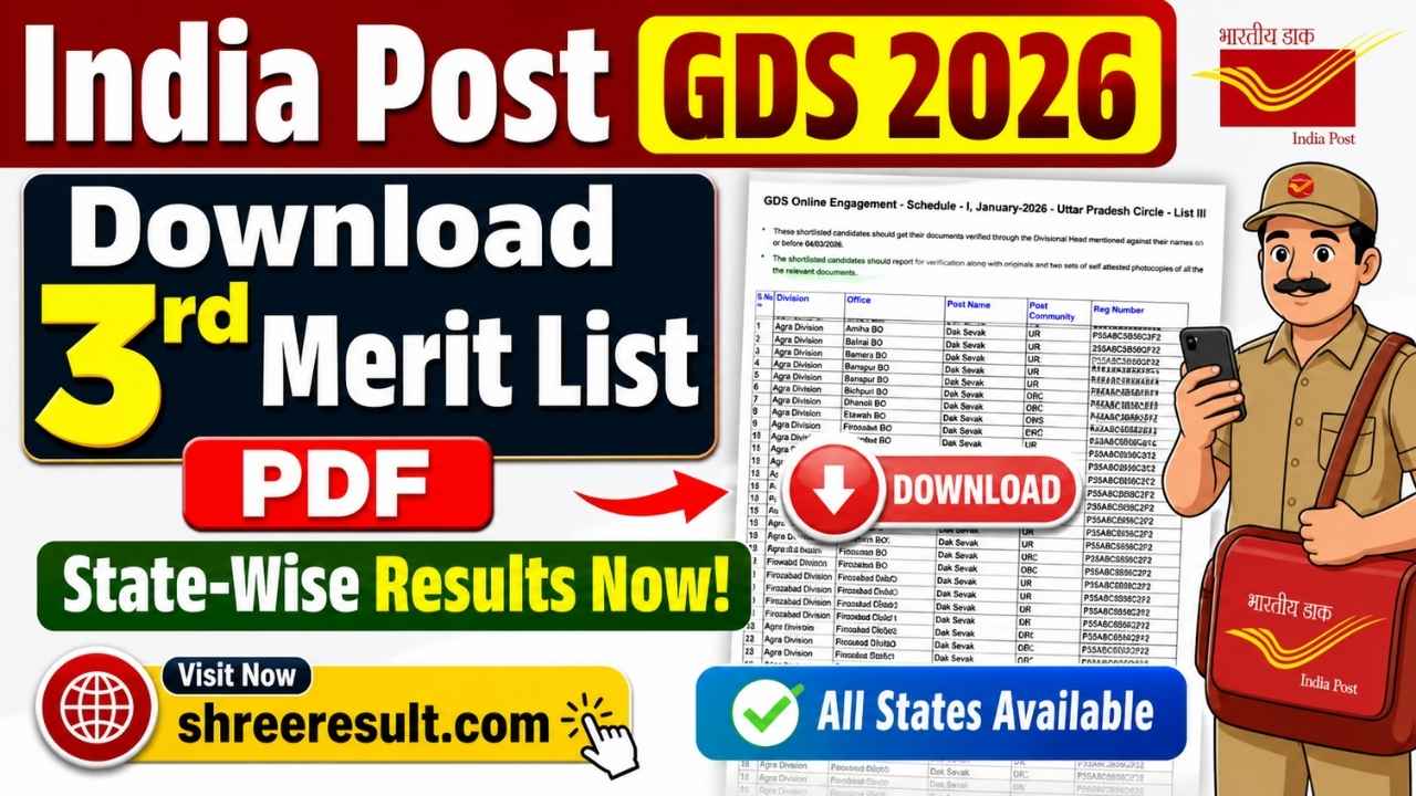 India Post GDS 2026: Download 3rd Merit List PDF State‑Wise Results Now!