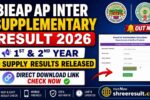 BIEAP AP Inter Supplementary Result 2026 – 1st and 2nd Year Supply Results Released, Direct Download Link