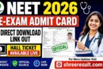 NEET 2026 Re‑Exam Admit Card – Direct Download Link OUT, Hall Ticket Available Live