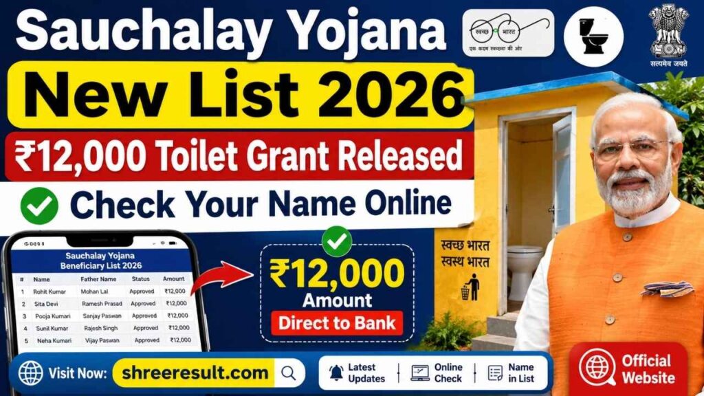 Sauchalay Yojana New List 2026 – ₹12,000 Toilet Grant Released, Check Your Name Online