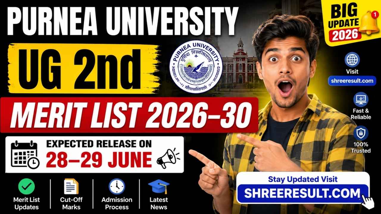 Purnea University UG 2nd Merit List 2026–30 – Expected Release on 28–29 June