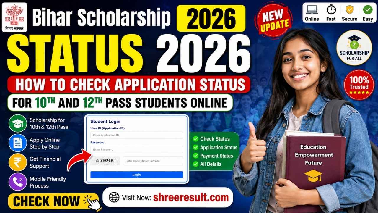 Bihar Scholarship Status 2026 – How to Check Application Status for 10th and 12th Pass Students Online