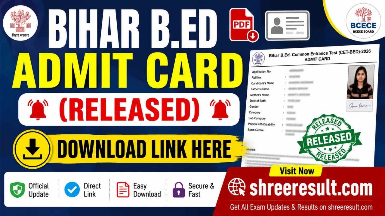 Bihar B.Ed Admit Card 2026 (Released) – Download Link Here