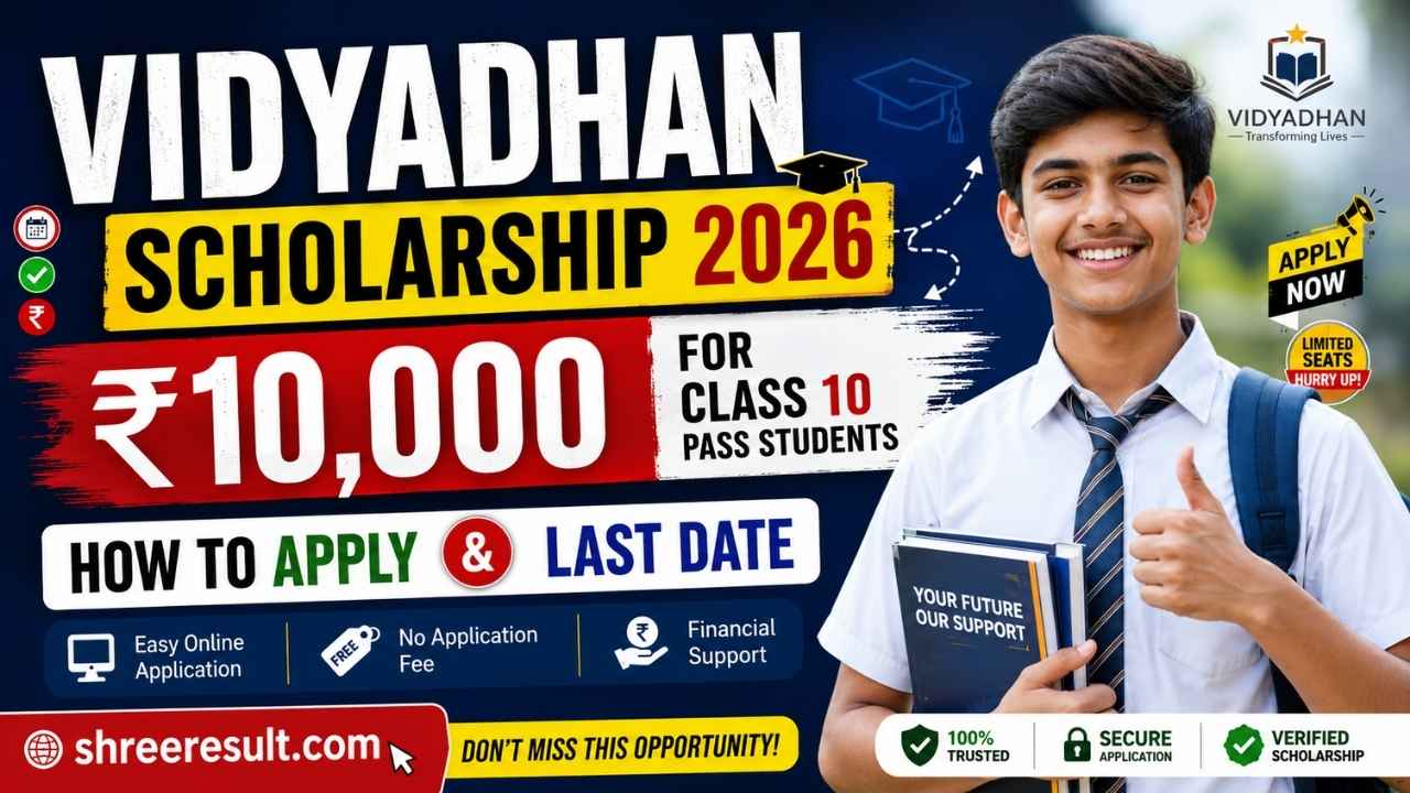 Vidyadhan Scholarship 2026 – ₹10,000 for Class 10 Pass Students, How to Apply and Last Date