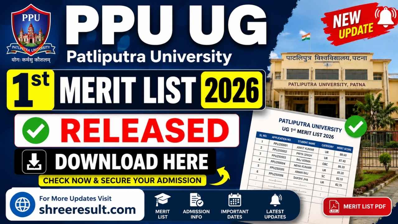 PPU UG 1st Merit List 2026 – Patliputra University First Merit List Released, Download Here