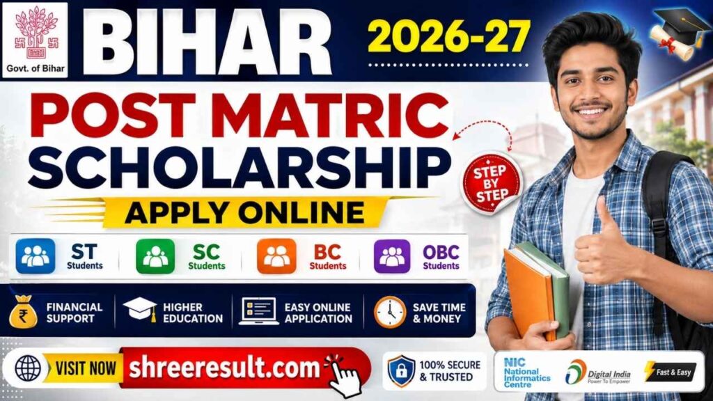 Bihar Post Matric Scholarship 2026-27: Apply Online for ST SC BC OBC Students