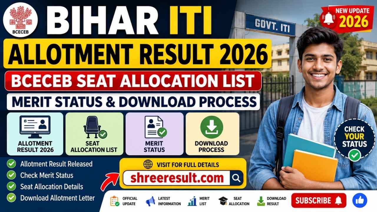 Bihar ITI Allotment Result 2026, BCECEB Seat Allocation List, Merit Status & Download Process