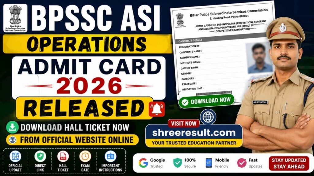 BPSSC ASI Operations Admit Card 2026 Released: Download Hall Ticket Now from Official Website Online