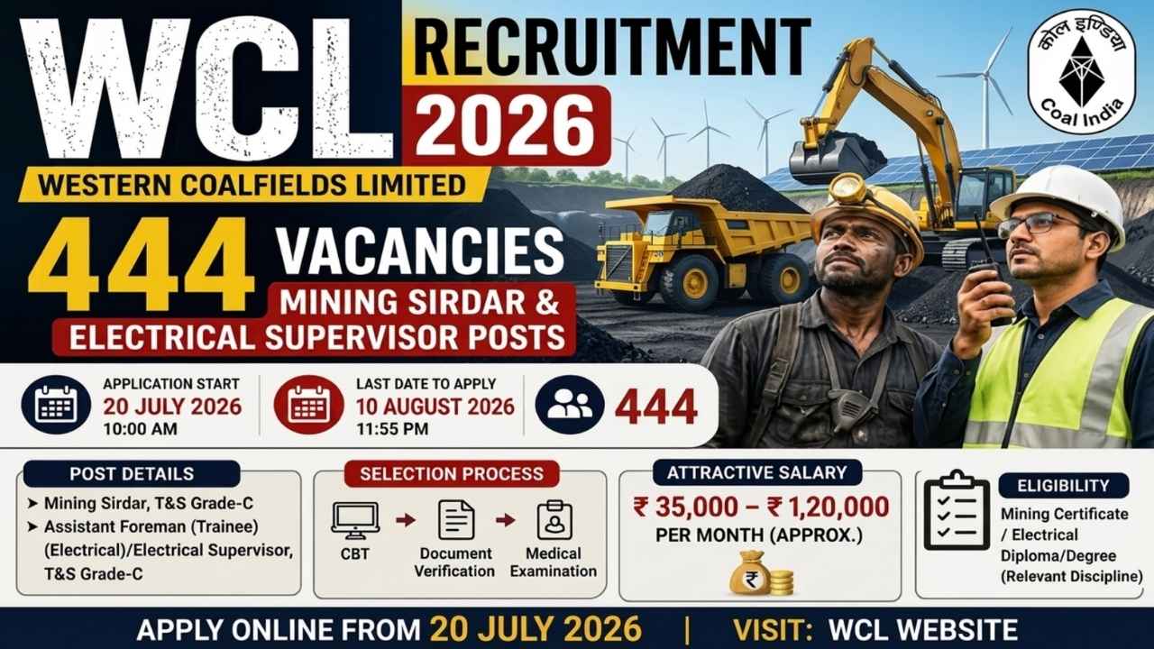 WCL Recruitment 2026 | 444 Vacancies – Eligibility & Application Process