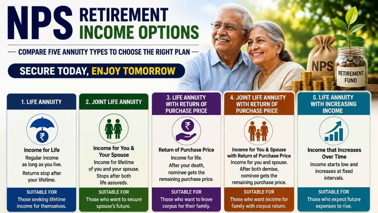 NPS Retirement Income Options: Compare Five Annuity Types to Choose the Right Plan