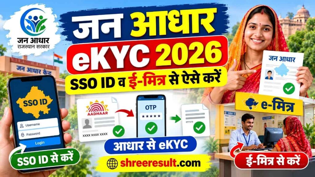जन आधार ई-केवाईसी कैसे करें 2026? SSO ID और ई-मित्र से पूरी स्टेप बाय स्टेप प्रक्रिया