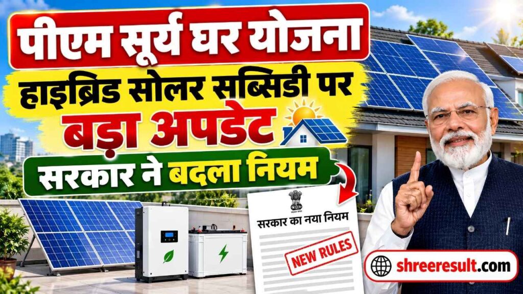 PM सूर्य घर योजना में बड़ा बदलाव! हाइब्रिड सोलर पर सब्सिडी को लेकर नया नियम