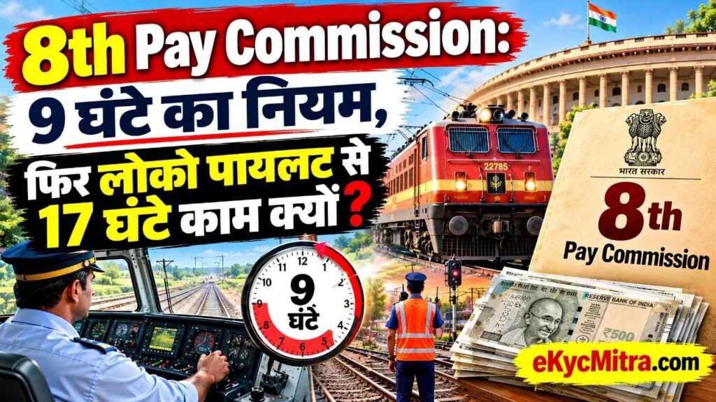 8th Pay Commission: 9 घंटे का नियम, फिर लोको पायलट से 17 घंटे काम क्यों? उठा बड़ा सवाल